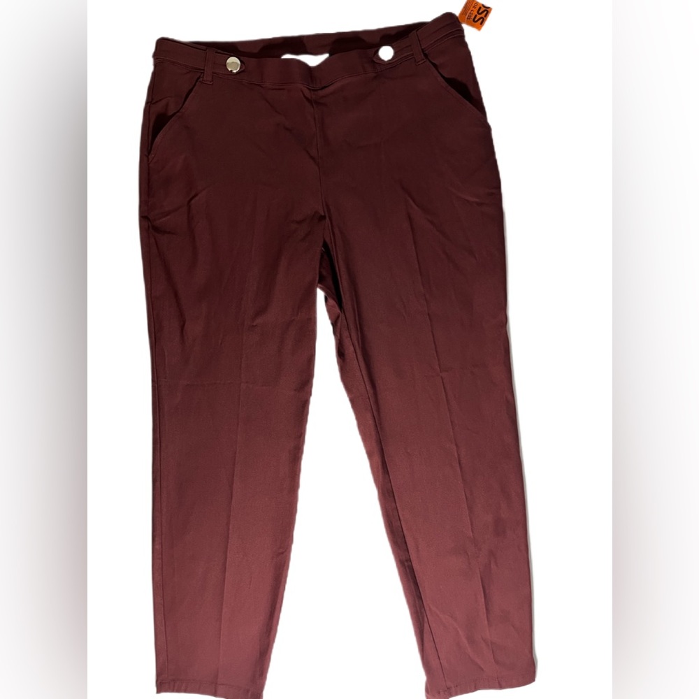 MADISON GRAY Dress Pants Maroon Slacks Women’s Petite Size PXL NWT